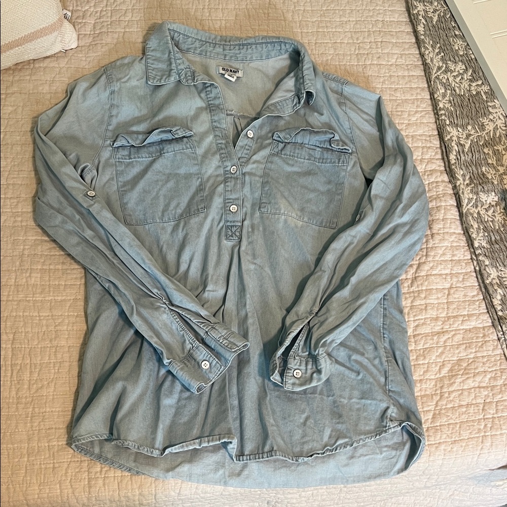 Old Navy Sky Blue Denim Shirt